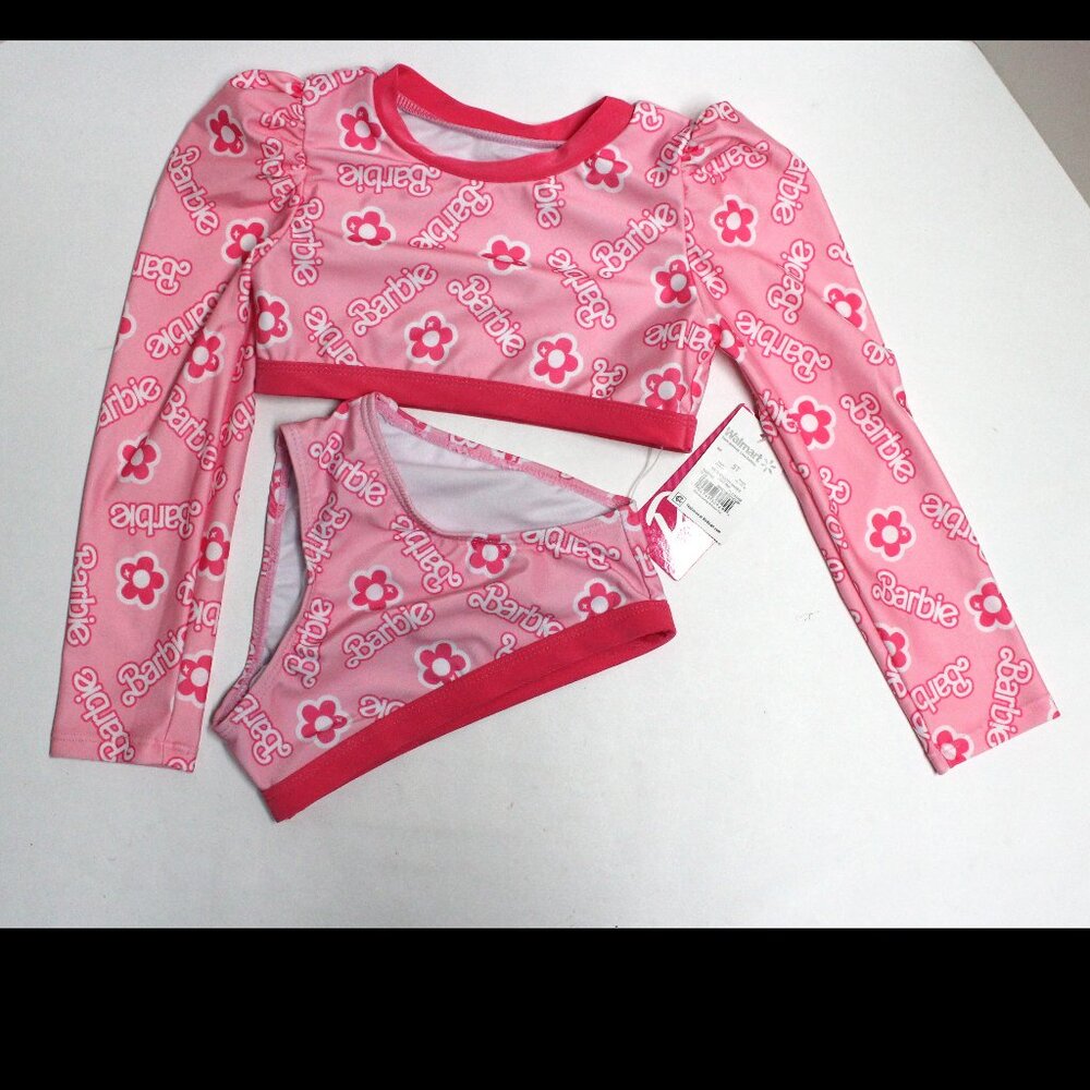 Mattel Barbie NWT Toddler Rashguard 2 Piece Set Size 5T